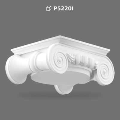 Classical Polyurethane Column Capital for Decorative Pillars