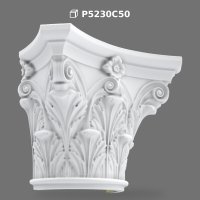 Polyurethane Corinthian Column Capital with Acanthus Leaf Relief