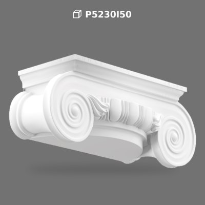 Decorative Polyurethane Ionic Column Capital Model