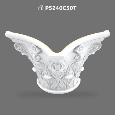 Polyurethane Column Capital Decorative Corinthian Model