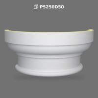 Doric Style Polyurethane Half Column Capital Model