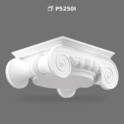 Decorative Poliüretan Ionic Column Capital Models