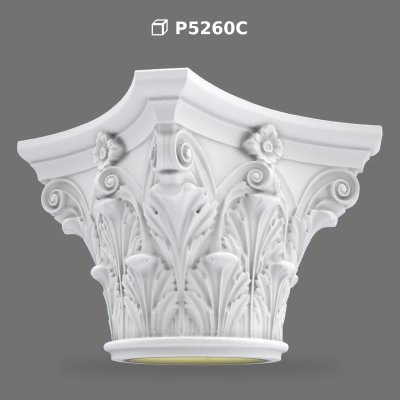 Ornate Polyurethane Column Capital Decoration Model