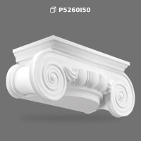 Poliüretan Ionic Half Column Capital P5260I50 Design