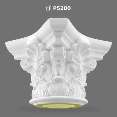 Polyurethane Column Capital Classic Decorative Architectural Model