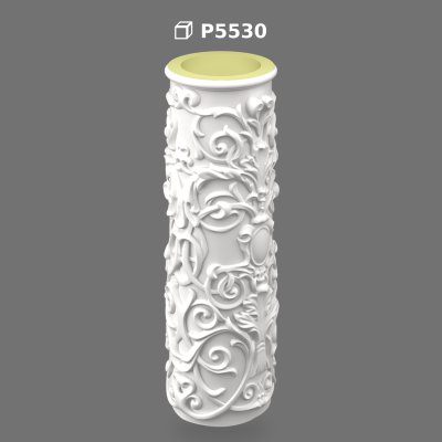 Polyurethane Decorative Relief Column Shaft and Pedestal
