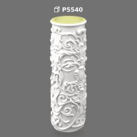 Ornate Polyurethane Column Shaft with Baroque Relief Patterns