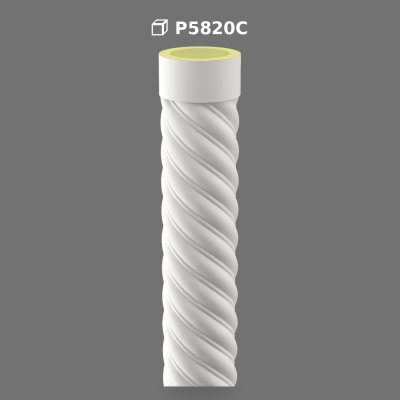 Polyurethane Spiral Column Shaft for Facades and Interiors