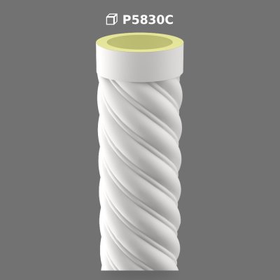 Poliüretan Decorative Spiral Column Design