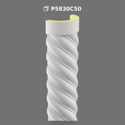 Poliüretan Decorative Spiral Column Shaft Segment