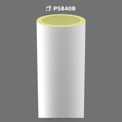 Smooth Polyurethane Column Model for Architectural Decoration