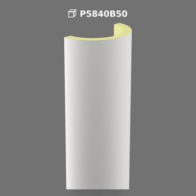 Smooth Poliüretan Half Column Shaft for Wall and Facade Decor