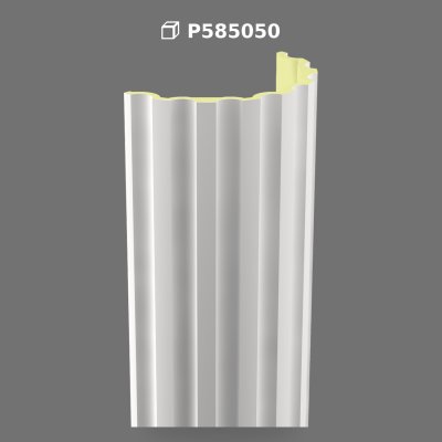 Fluted Half Column Shaft P585050 Decorative Wall Element