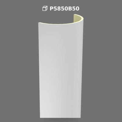 Smooth Polyurethane Half Column Shaft Decor