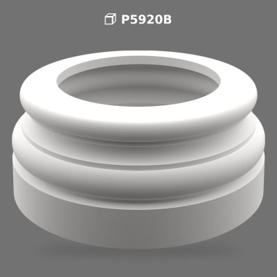 Polyurethane Round Column Base and Capital Plinth Mold