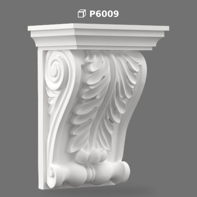 Poliüretan Decorative Corbel Bracket P6009 Wall Support