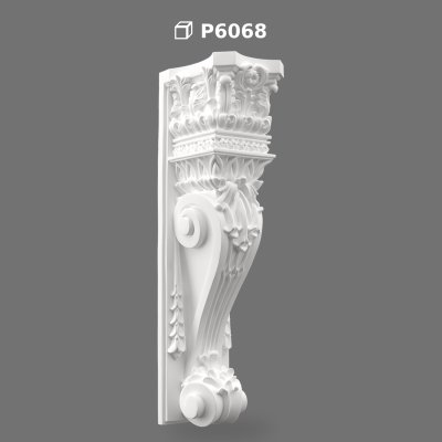 Polyurethane Decorative Corbel Bracket Model P6068
