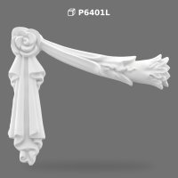 Poliüretan Classic Rose and Leaf Motif Corner Ornament
