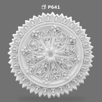 Polyurethane Decorative Ceiling Medallion Rose Pattern