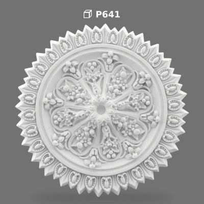 Polyurethane Decorative Ceiling Medallion Rose Pattern