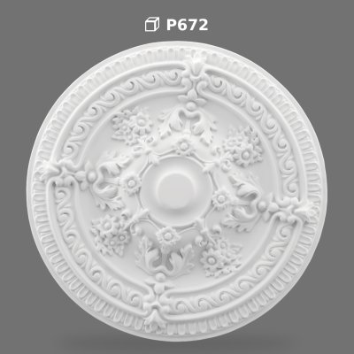 Poliüretan Ceiling Medallion Classic Patterned Ornament