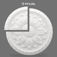 Poliüretan Decorative Ceiling Medallion with Classic Floral Relief
