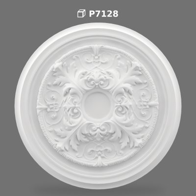 Classic Carved Poliüretan Ceiling Medallion Rose Model