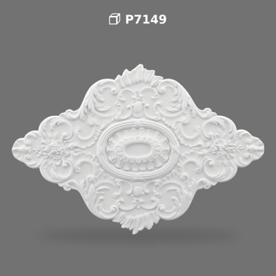 Large Oval Polyurethane Ceiling Medallion with Classic Reliefs
