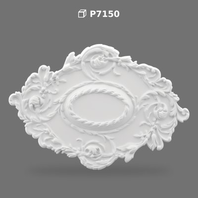 Poliüretan Decorative Oval Ceiling Medallion