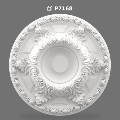 Poliüretan Decorative Ceiling Medallion Ornate Relief Model