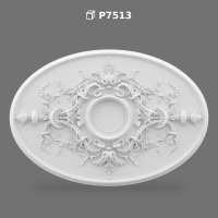 Polyurethane Oval Ceiling Medallion Classic Rose Design