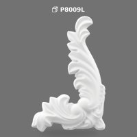 Polyurethane Classical Left Corner Carved Ornament Model