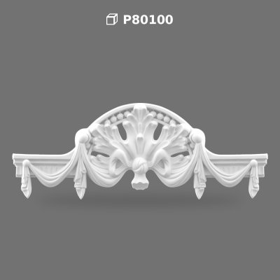 Classical Polyurethane Pediment Header Model