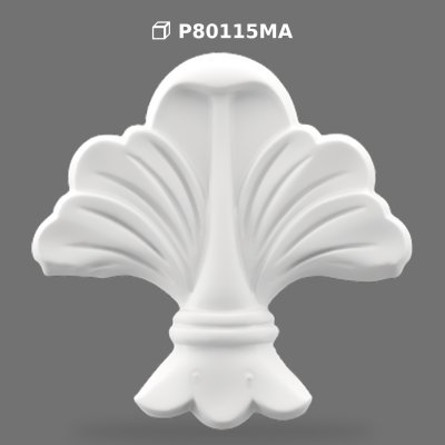 Polyurethane Carved Acanthus Leaf Decorative Relief Ornament
