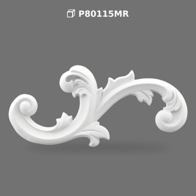 Polyurethane Decorative Scroll Ornament Applique