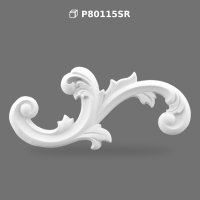 Polyurethane Decorative Classical Scroll Applique Ornament