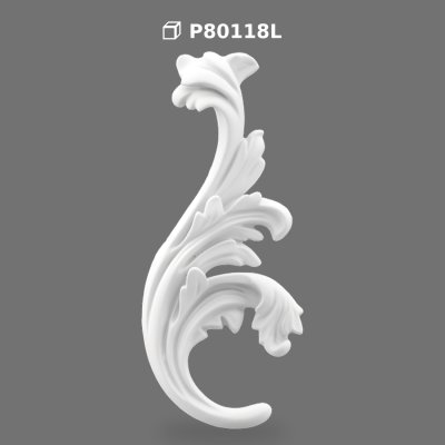 Poliüretan Decorative Acanthus Leaf Wall Ornament Model