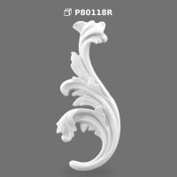 Poliüretan Carved Leaf Decorative Corner Applique