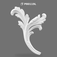 Polyurethane Baroque Leaf Wall Applique and Furniture Ornament