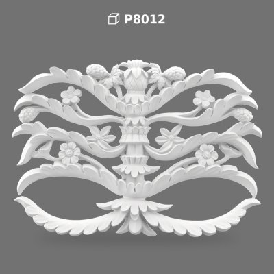 Polyurethane Classical Floral Relief Ornament P8012