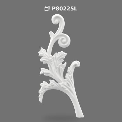 Poliüretan Decorative Carved Acanthus Leaf Ornament