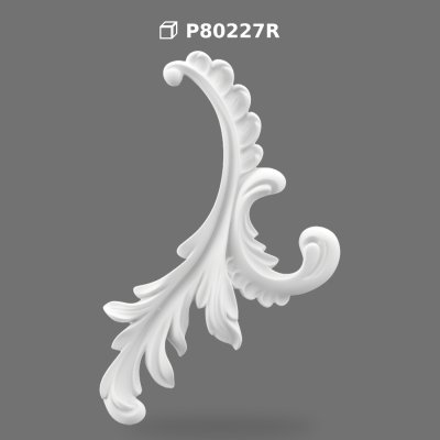 Polyurethane Decorative Scroll Ornament and Relief Motif