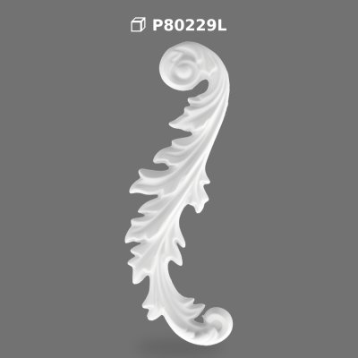 Decorative Polyurethane Scroll Applique Ornament