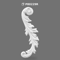 Polyurethane Decorative Scroll Ornament P80229R
