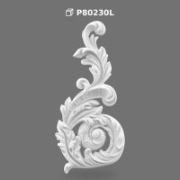 Polyurethane Decorative Leaf Ornament and Wall Carving Model