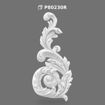 Decorative Polyurethane Carved Acanthus Leaf Ornament