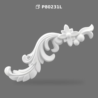 Decorative Polyurethane Ornament for Walls and Furniture