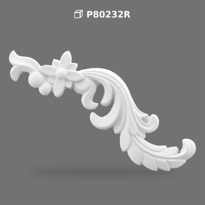 Poliüretan Floral Relief Wall Ornament and Applique Models