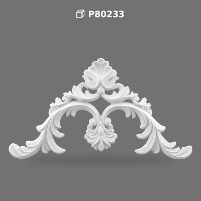 Poliüretan Decorative Pediment Ornament and Crest Model
