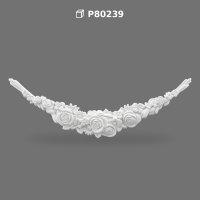 Poliüretan Decorative Floral Festoon Wall Relief Ornament